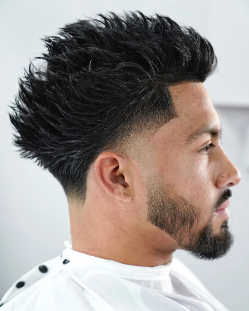 Brush Back with Taper Fade and Line Up