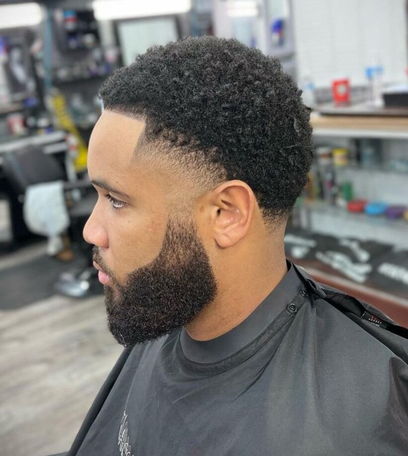 High Taper Fade with Beard