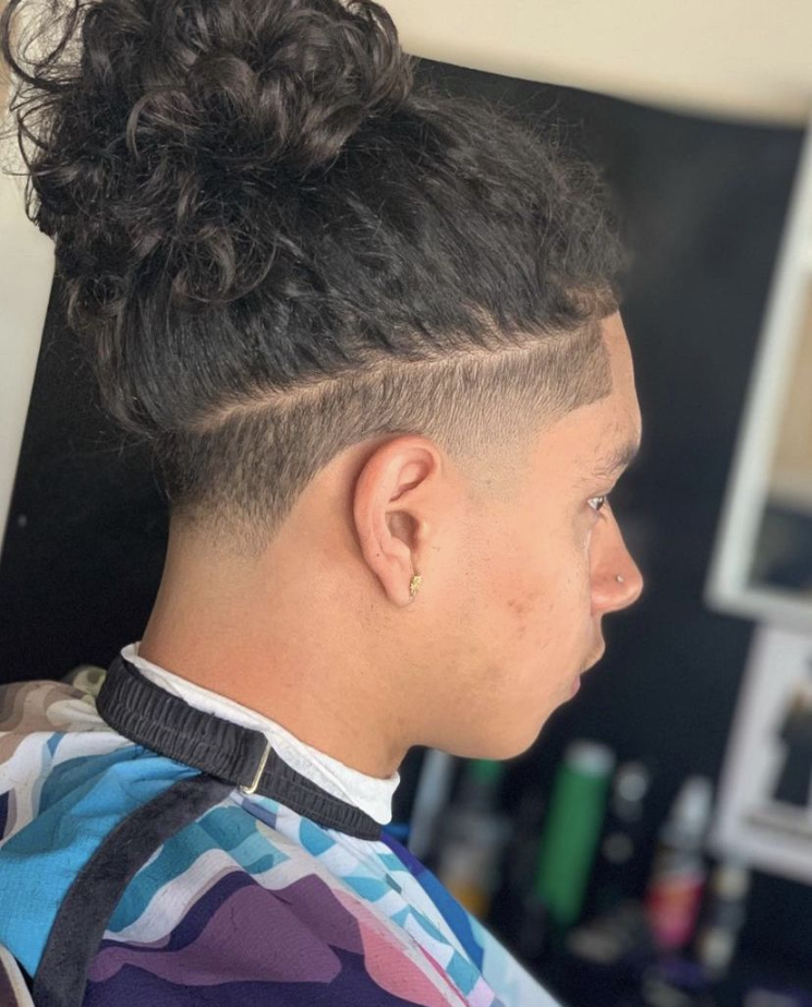 Hispanic & Mixed Hair Low Taper Fade Curly Hair