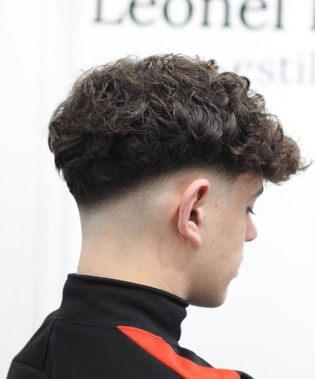 Low Taper Drop Fade Curly Hair
