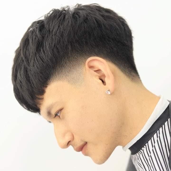 Low Taper Fade Asian Straight Hair