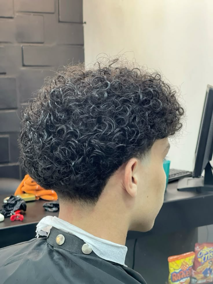 Low Taper Fade Curly Hair