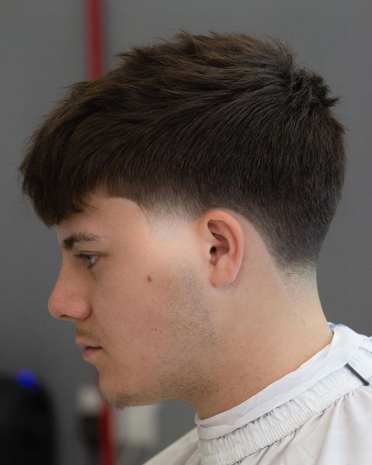 Low Taper Fade Long Straight Hair