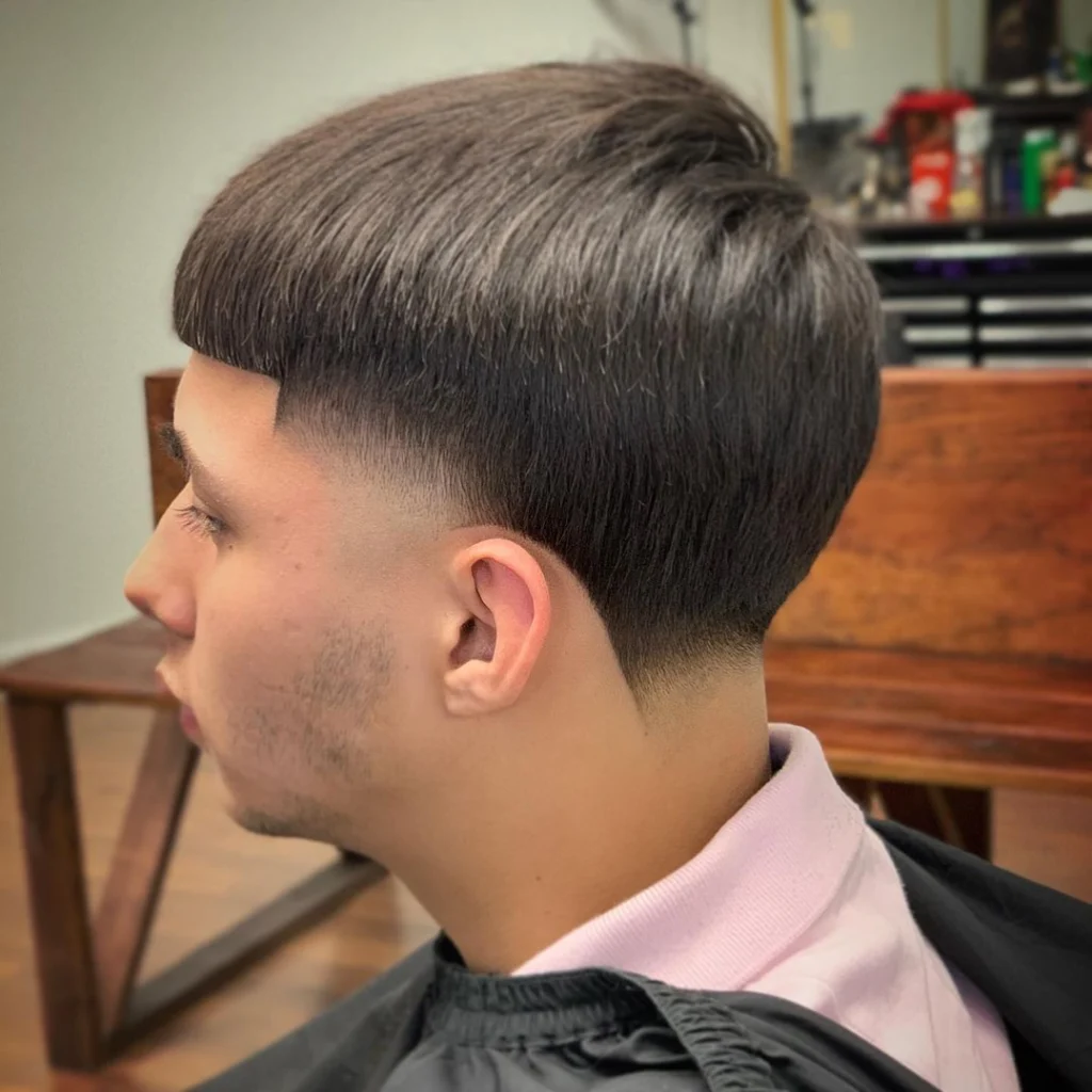 Low Taper Fade Straight Hair