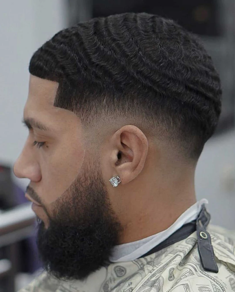 Low Taper Fade With Waves