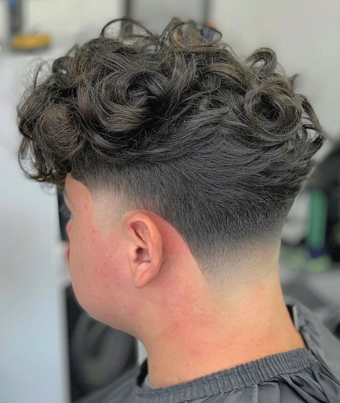 Low Taper Fade with Thick Curls
