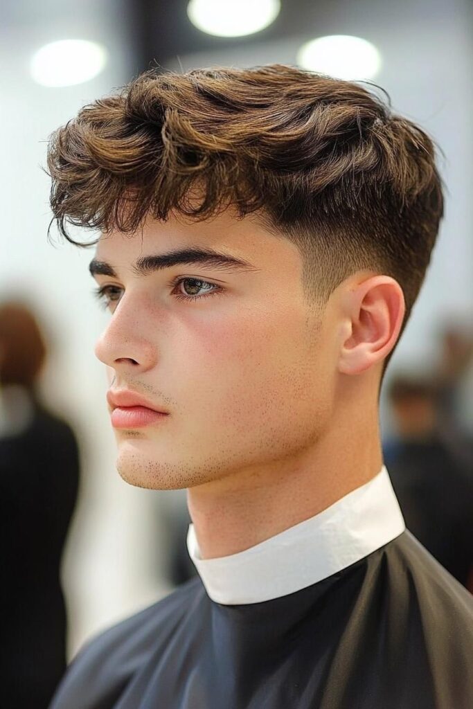 Mid Fade with Brushed Forward Waves