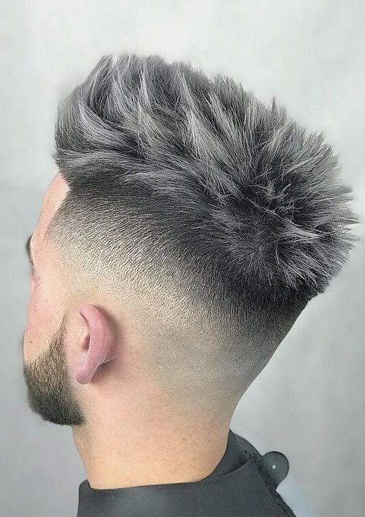 Mid Fade with Spiky Hair