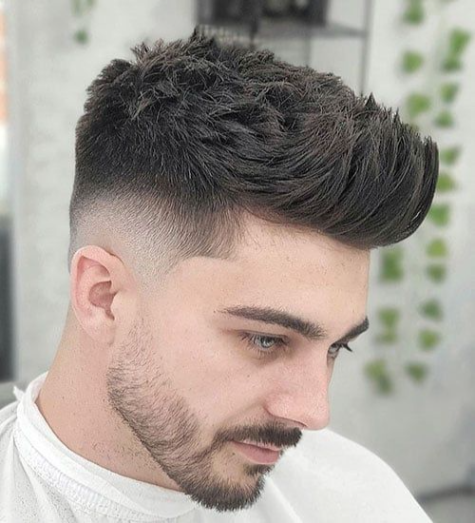 Stylish Spiky Hair with Low Taper Fade