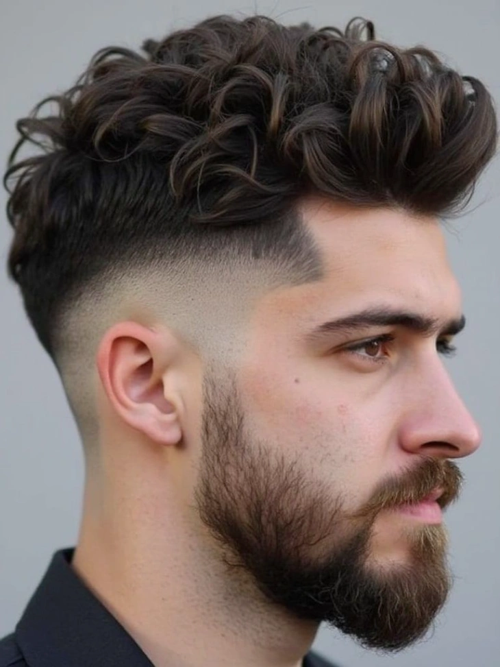 High Taper Fade Fluffy Hair