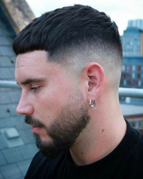High Taper Fade Straight Hair