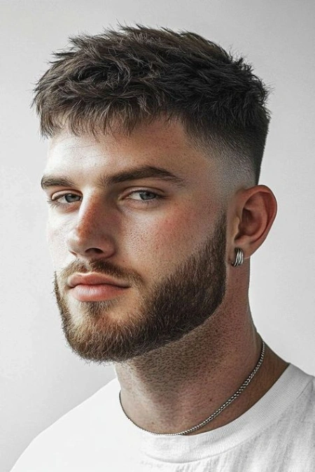 High Taper Fade with Beard