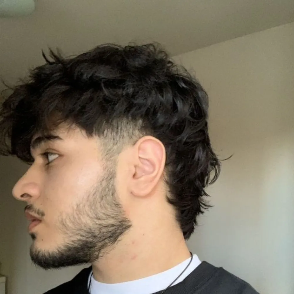 Middle Part Mullet
