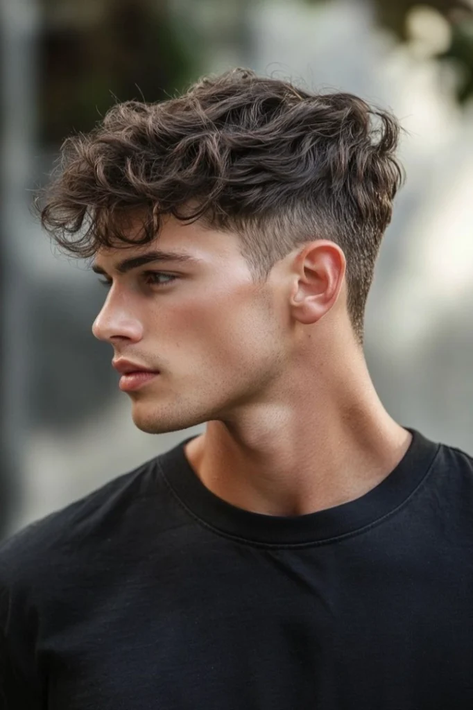 Low Taper Fade White Boy Fluffy Hair